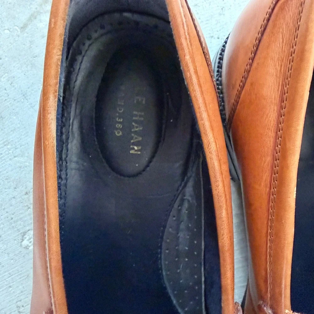 Cole Haan Mens British Tan Leather Venetian Loafers C29040 Size 12 M